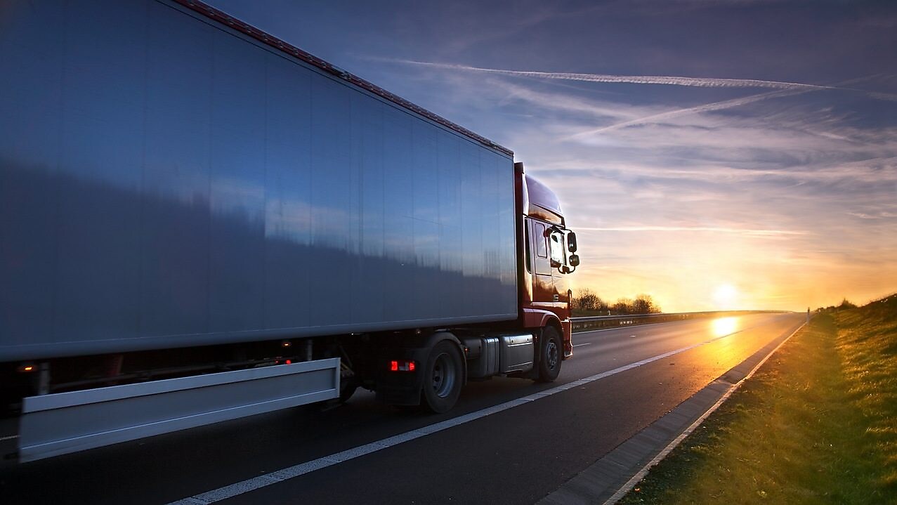 Truck on the road
