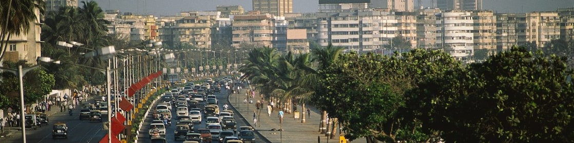Korek na Marine Drive w Bombaju, w Indiach