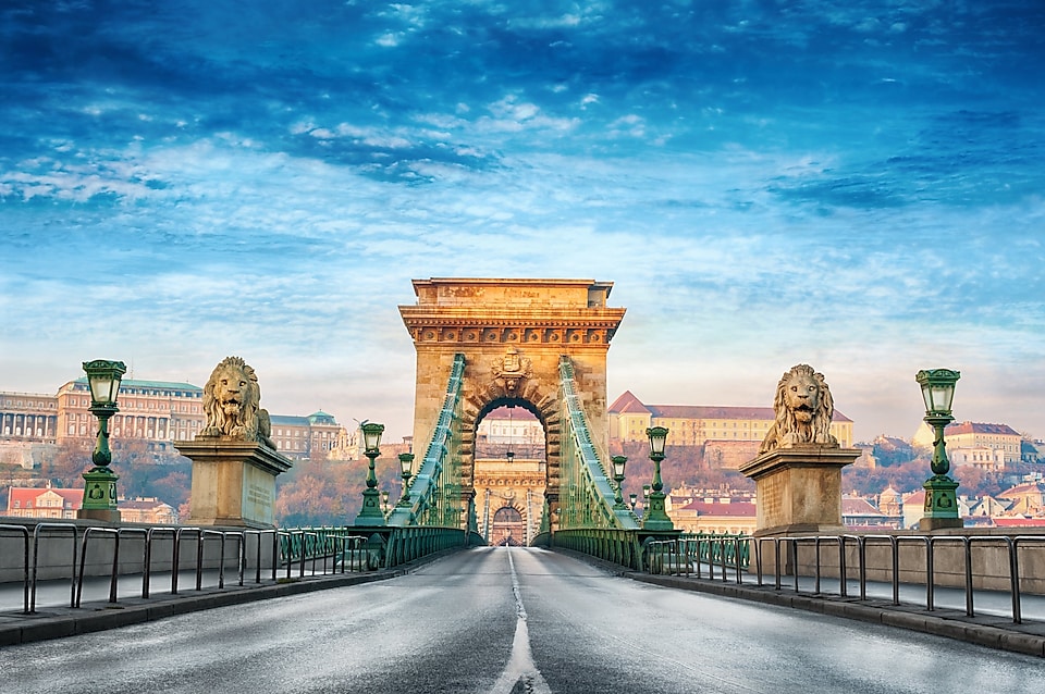 Most Łańcuchowy w Budapeszcie. Węgry.