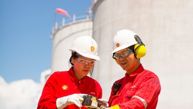 worker in hard hat on site