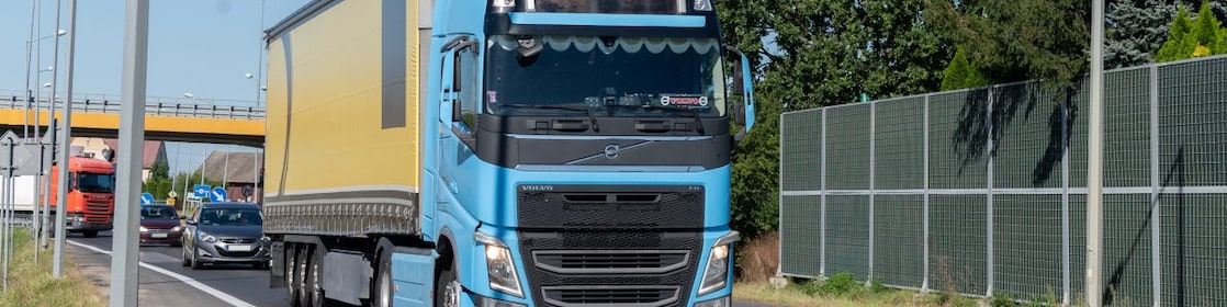 Truck on road