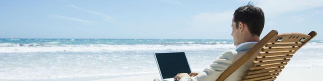 man with laptop