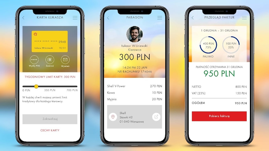 Funkcje Shell Fleet App