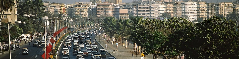 Korek na Marine Drive w Bombaju, w Indiach