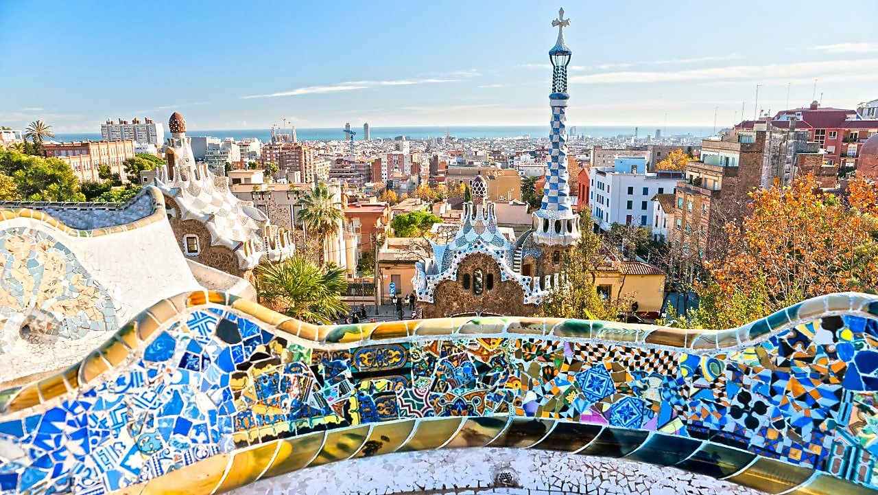 Park Guell w Barcelonie w Hiszpanii