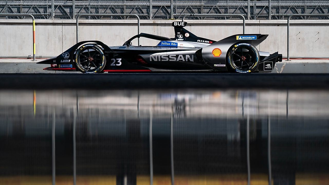 Black Formula E car