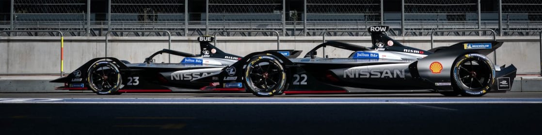 Black Formula E car