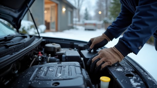 Mechanic fixing Car