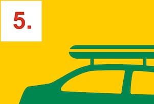 Samochód z bagażnikiem dachowym