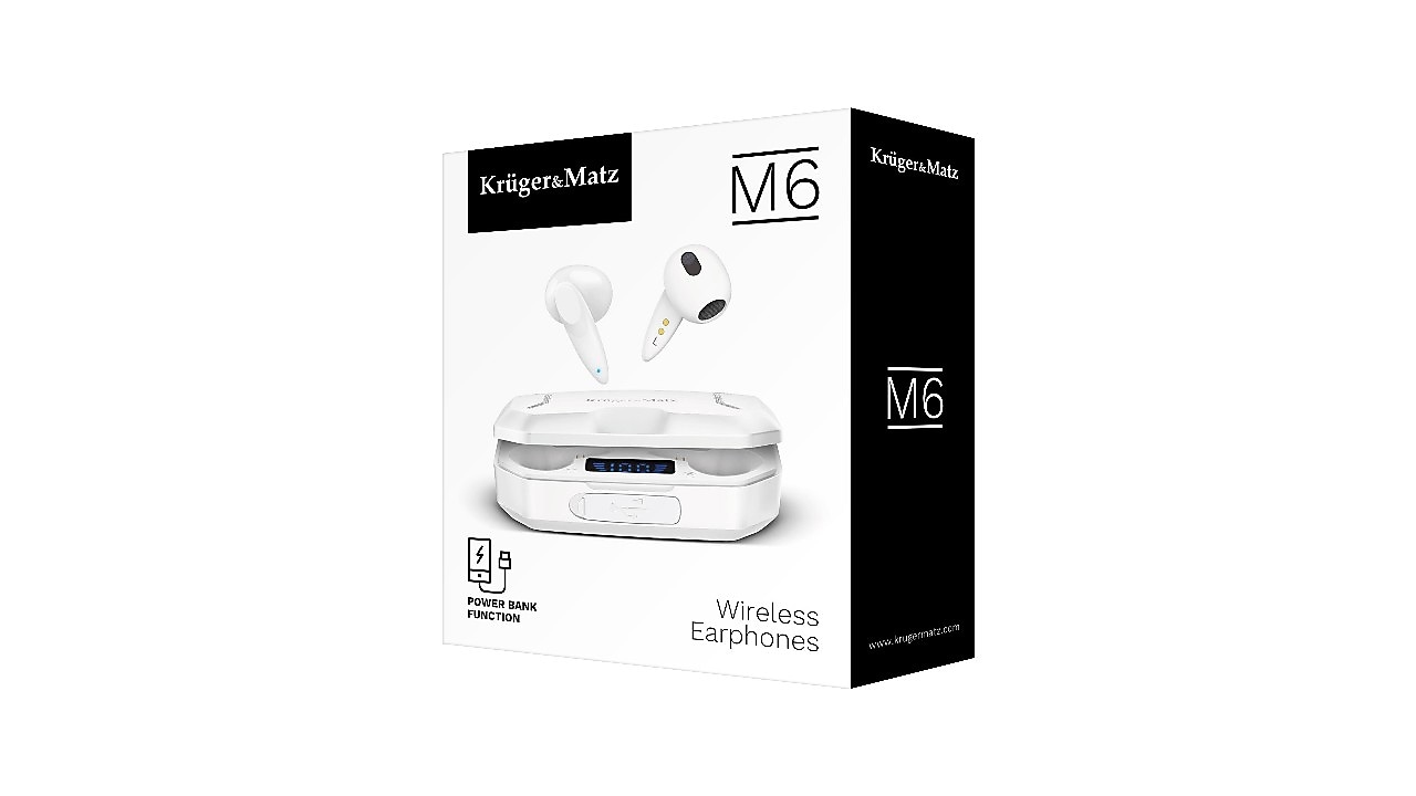 Słuchawki douszne Kruger&Matz M6 białe