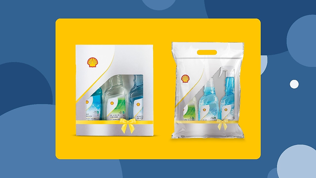 Zestaw produktów do pielęgnacji samochodu w kartoniku lub w worku