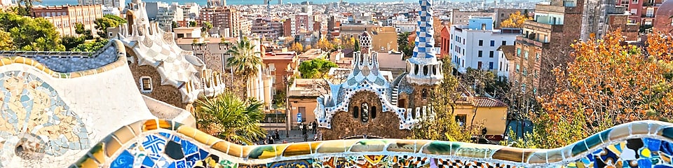 Park Guell w Barcelonie w Hiszpanii