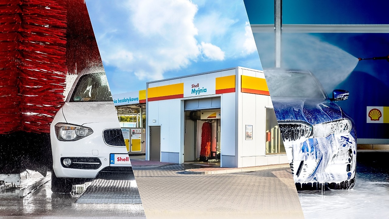 Myjnie samochodowe Shell - bezdotykowa, automatyczna, dla TIR-ów
