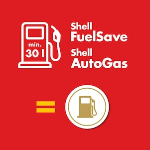 1 naklejka za min. 30 i paliwa Shell FuelSave lub Shell AutoGas
