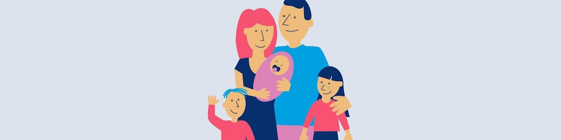 family in the car